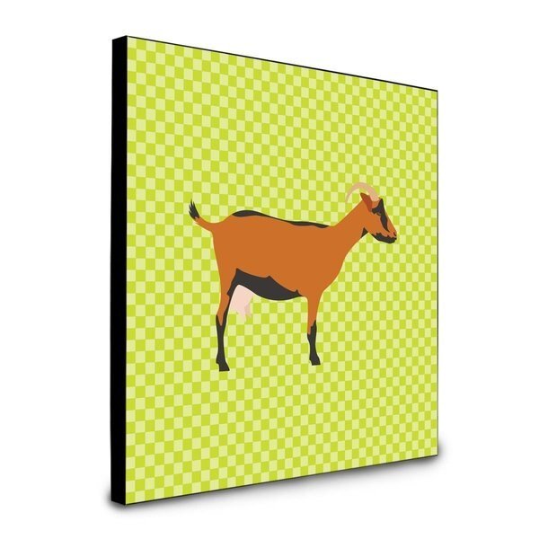 8 x 8 x 0.625 in. Oberhasli Goat Green Artwork Panel Wall Decor, Carolines Treasures, Mfr#: BB7714UP88